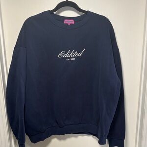 Edikted Dark Blue Crewneck Sweatshirt size XL